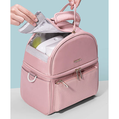 Insulated Lunch Bag with Thermos Box - Pink