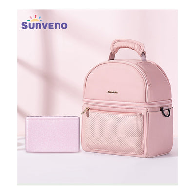 Insulated Lunch Bag with Thermos Box - Pink