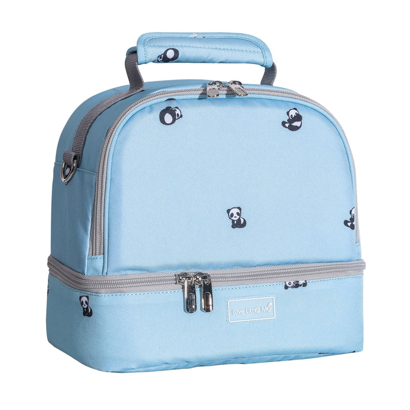 Love Little Me Insulated Bottle/Lunch Bag -Blue