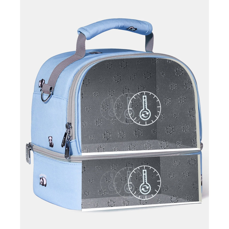 Love Little Me Insulated Bottle/Lunch Bag -Blue