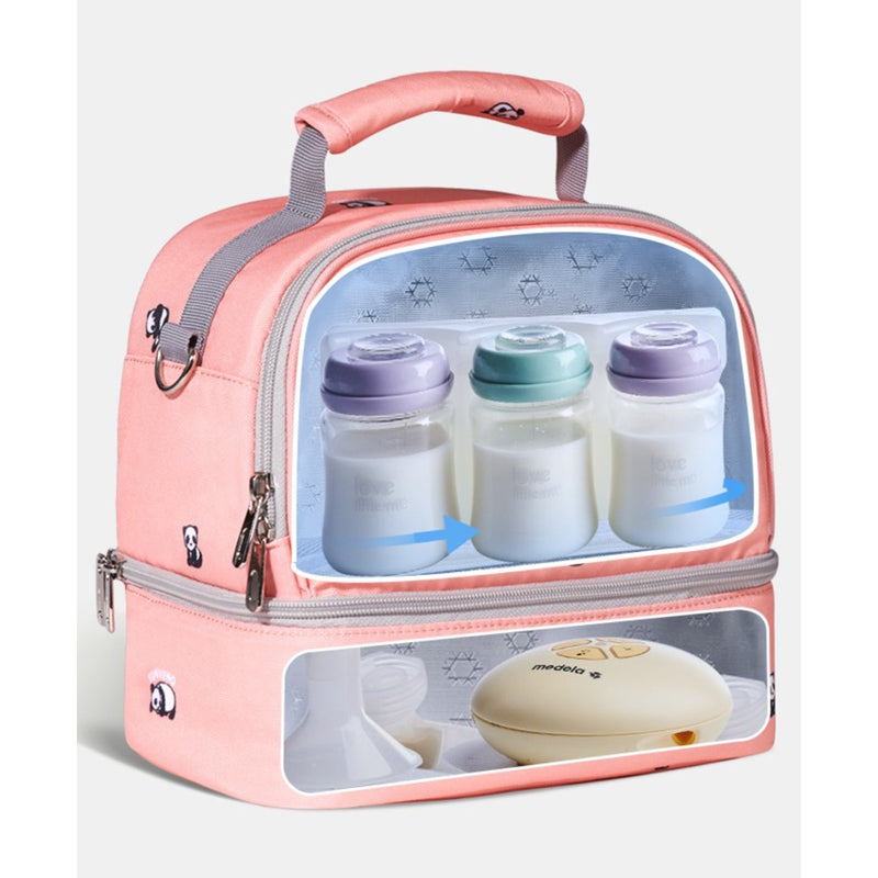 Love Little Me Insulated Bottle/Lunch Bag-Pink