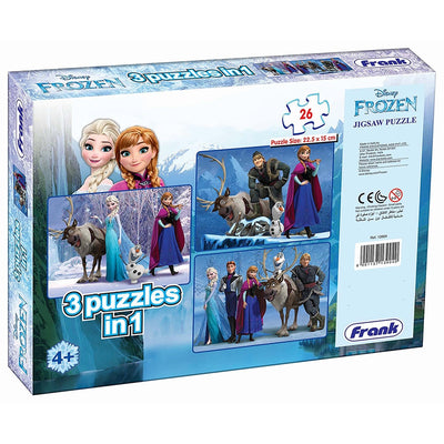 Frozen - 3 In 1 Puzzle - 26 Pieces Each