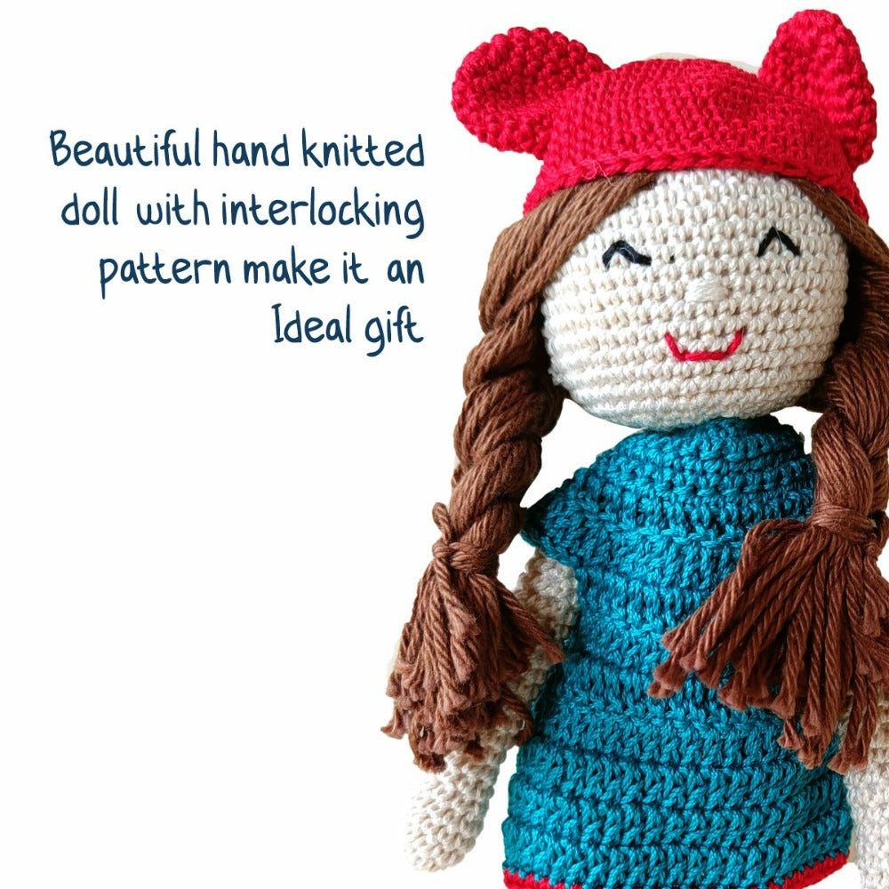 Soft Hand Knitted Crochet Cotton Thread Doll