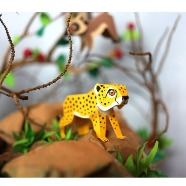 Box Set 2: Set of 6 DIY Mini Endangered Animals Paper Craft Kits