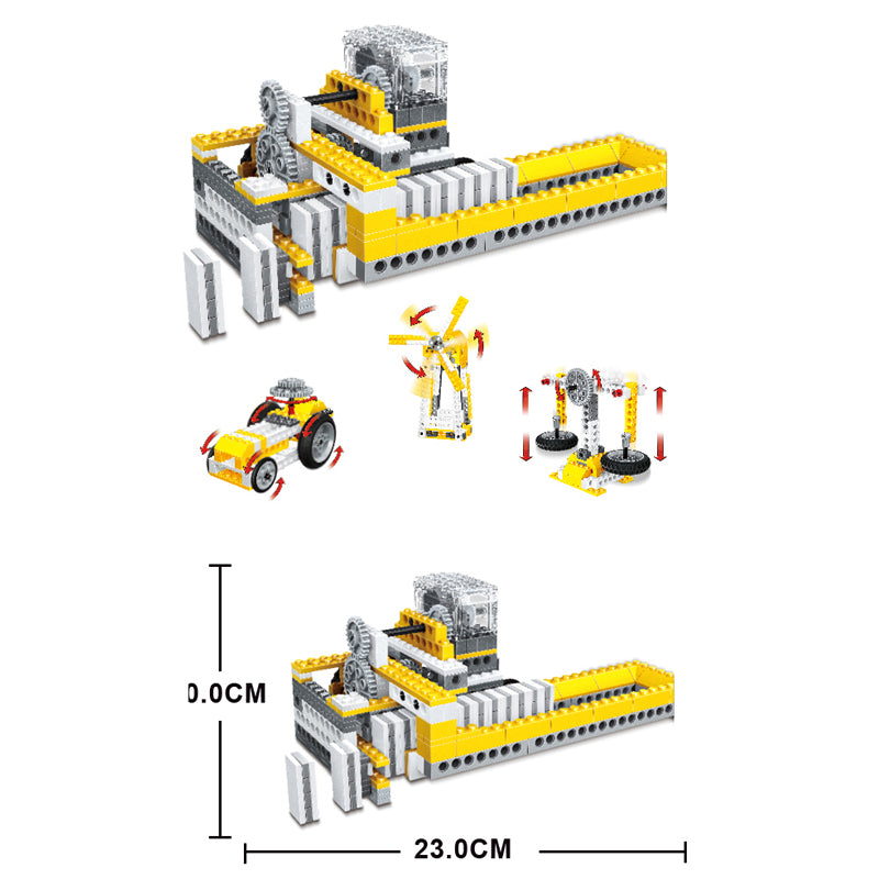 Domino Machinery 4in1 Building Blocks Educational Toy Set (286 Pcs)