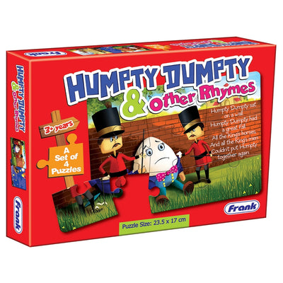 Humpty Dumpty & Other Rhymes - A Set of 4 Nursery Rhymes Puzzles - 9, 12, 18, 24 Pieces