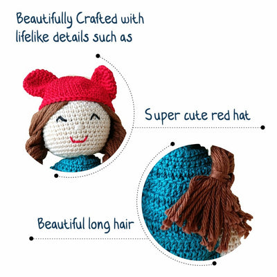 Soft Hand Knitted Crochet Cotton Thread Doll