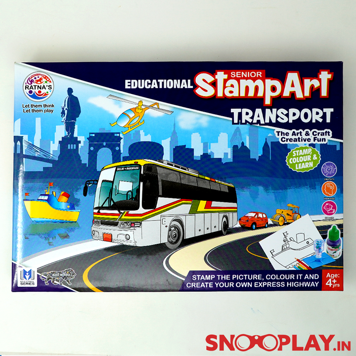 Educational Senior StampArt - Birds, Fruits & Transport (Stamp & Colour Game)