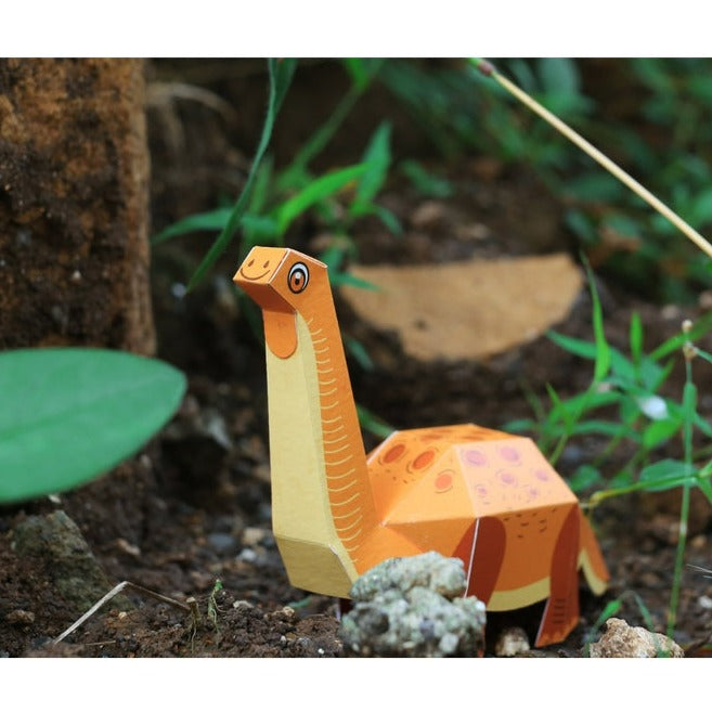 Box Set of 6 DIY Mini Prehistoric Dinosaurs Paper Craft Kits