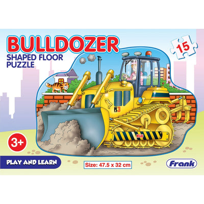 Bulldozer - 15 Pieces Shaped Floor Puzzle