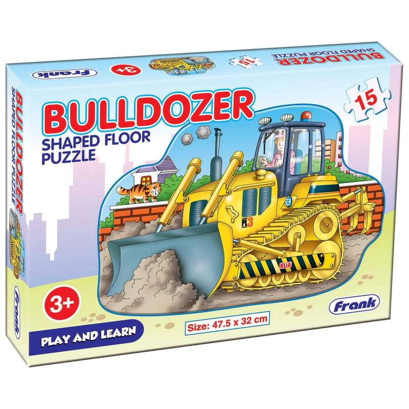 Bulldozer - 15 Pieces Shaped Floor Puzzle