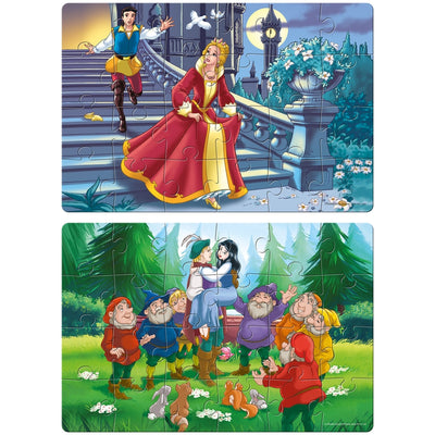 Cinderella and Snow White - A Set of 2 Puzzles - 24 Pieces Each