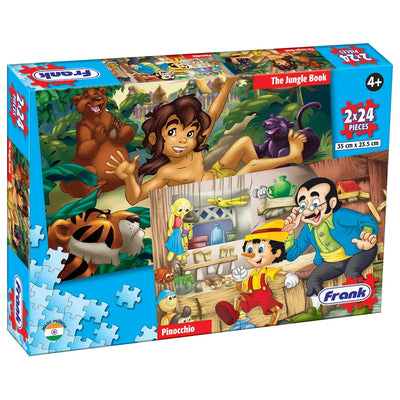 Pinocchio and The Jungle Book - A Set Of 2 Puzzles - 24 Pieces Each