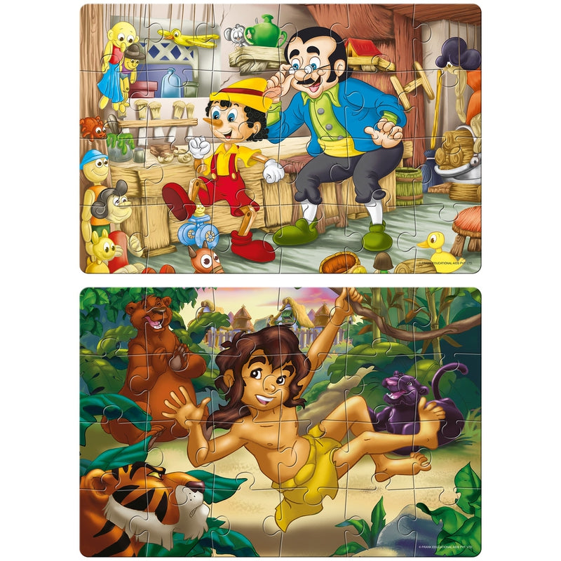 Pinocchio and The Jungle Book - A Set Of 2 Puzzles - 24 Pieces Each