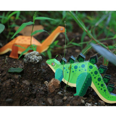 Box Set of 6 DIY Mini Prehistoric Dinosaurs Paper Craft Kits