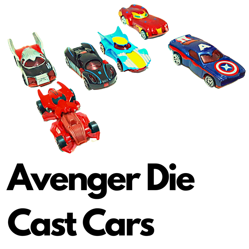 Metal Die Cast Car for Kids Toys Mini Diecast Small Set (6 Avengers Cars)