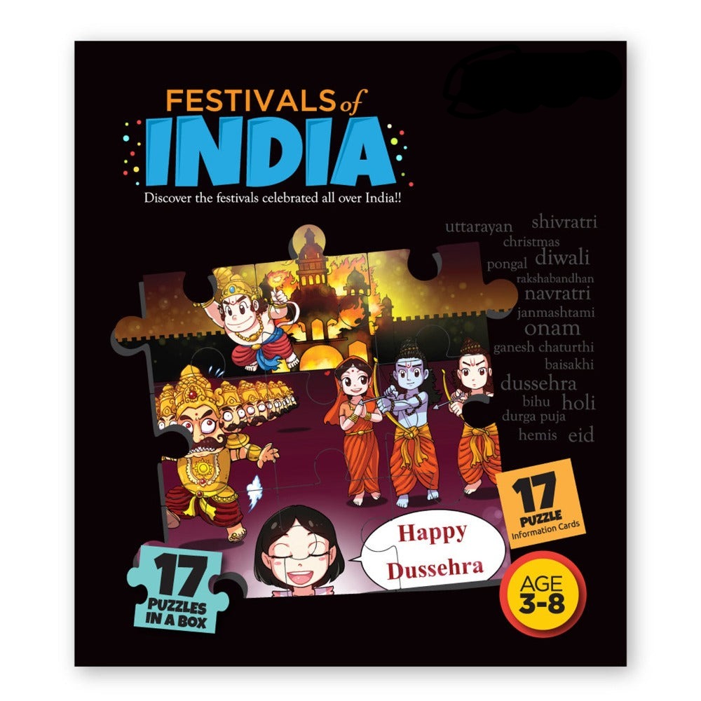 17 in 1 Festivals of India Puzzles For kids