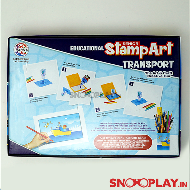 Educational Senior StampArt - Birds, Fruits & Transport (Stamp & Colour Game)