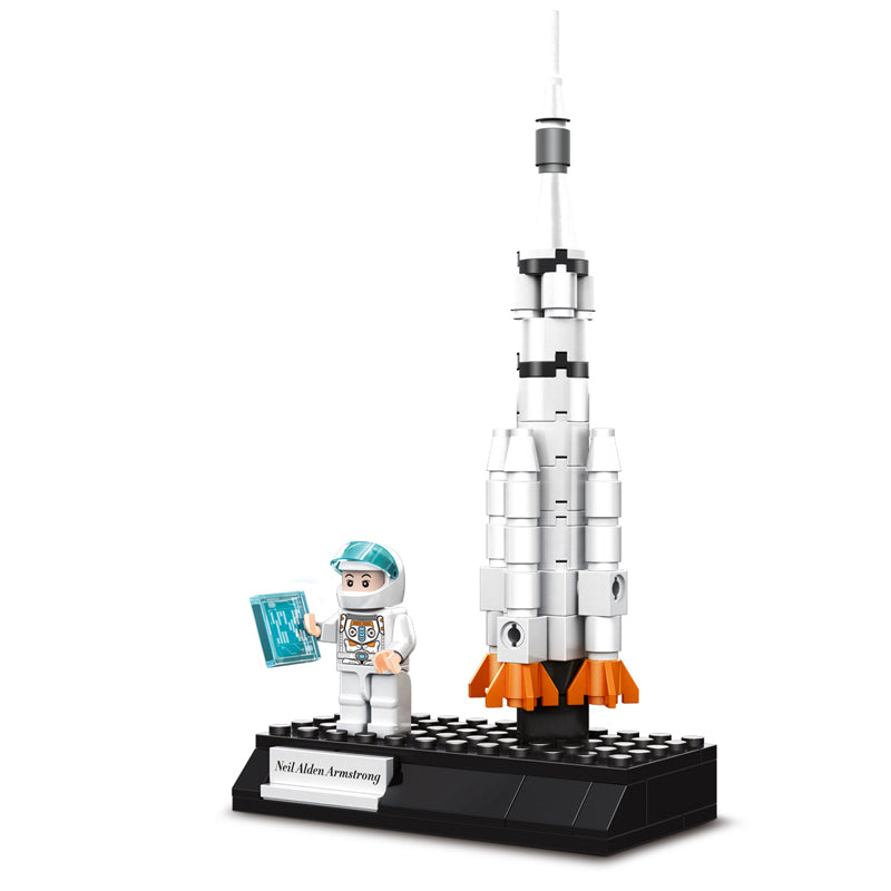 Aerospace Rocket Toy Building Blocks Kit (76 Pcs)