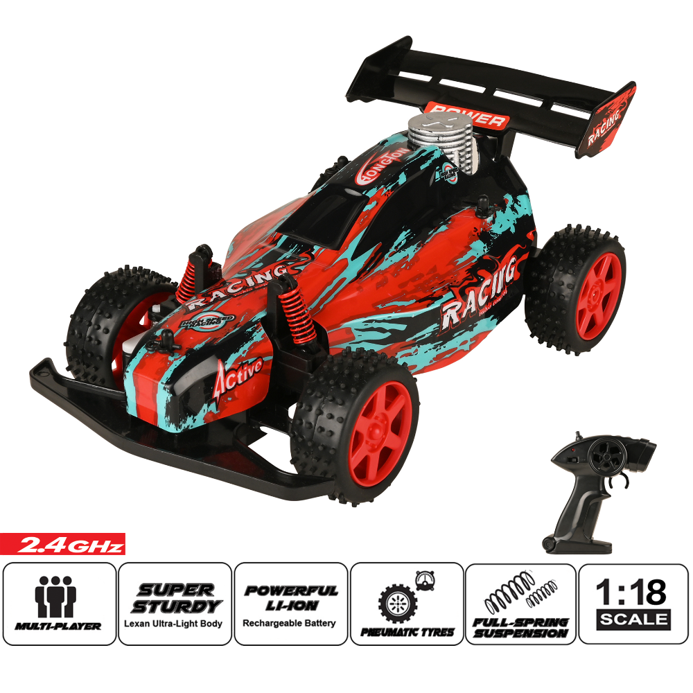 Buggy Alien Racing Car (1:18) Red For Children