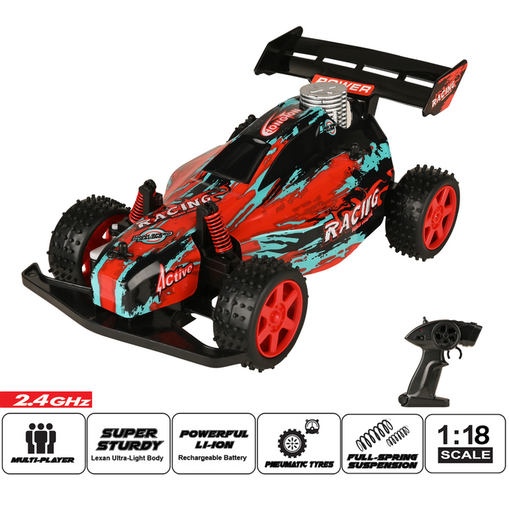 Buggy Alien Racing Car (1:18) Red For Children