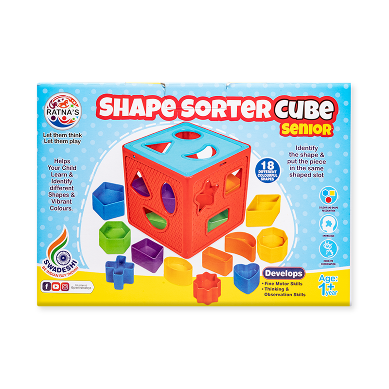 Shape Sorter Cube Senior (18 Pieces)