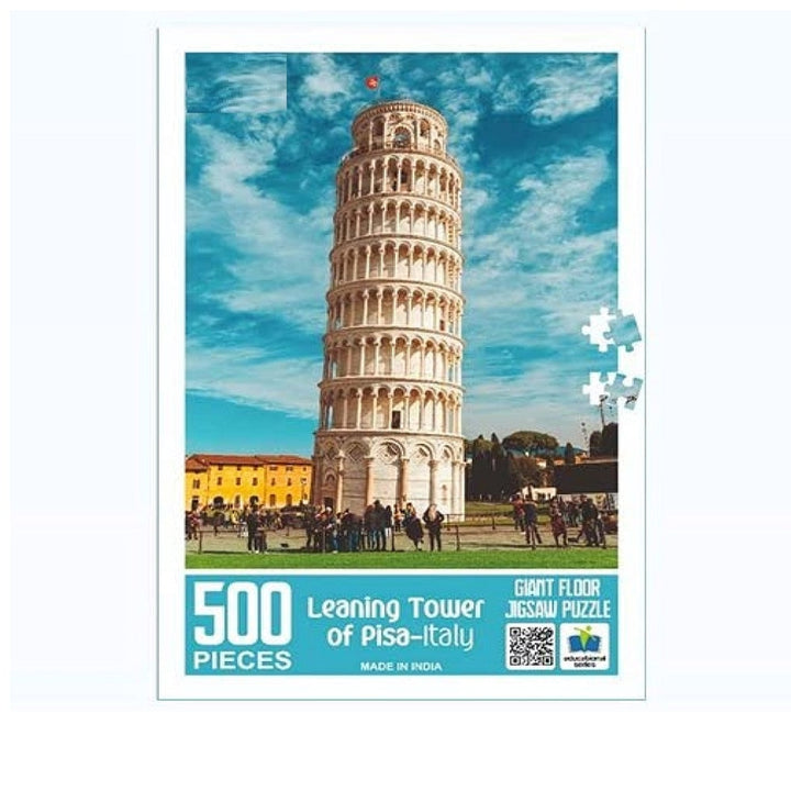 Leaning Tower of Pisa Italy Jumbo Jigsaw Puzzles 500 Pieces Flawless Fit Fun Activity Indoor Game Big Size for Gift Kids and Adults