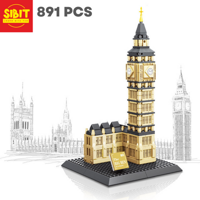 Elizabeth Tower Big Ben Building Block Set  (891 Pieces)