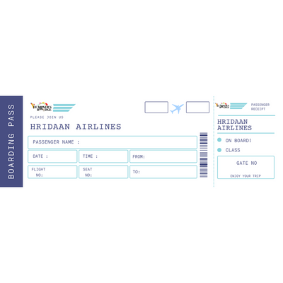 Personalised Name Boarding Pass (COD Not Available)