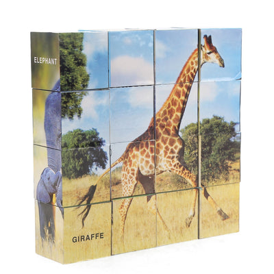 Educational Puzzle Cube Wild Animal