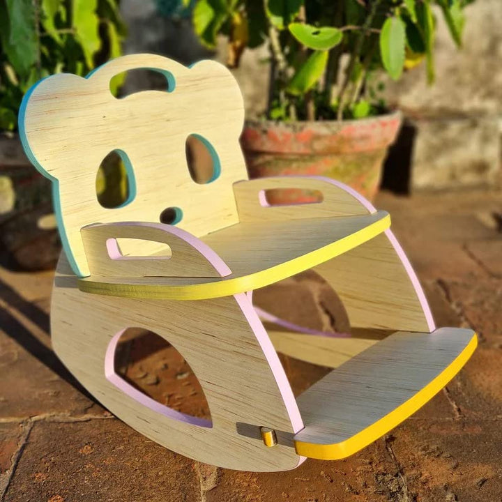 Modern Kids Seating Solid Wood 1 Seater Rocking Chairs Swing Chair (Finish Color - Multicolor, DIY (Do-It-Yourself))