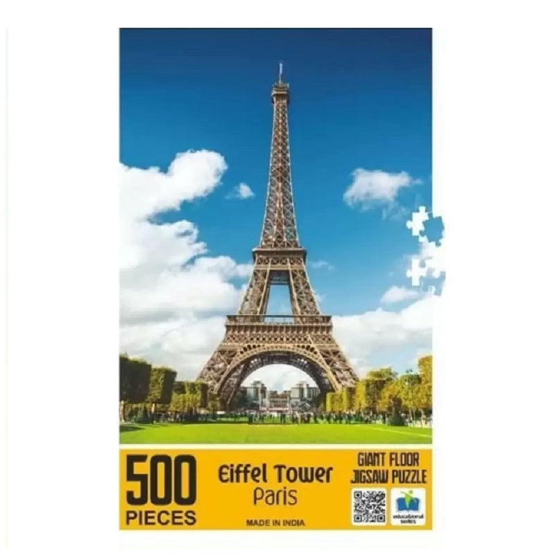 Eiffel Tower of Paris Jumbo Jigsaw Puzzles 500 Pieces Flawless Fit Fun Activity Indoor Game Big Size for Gift Kids and Adults