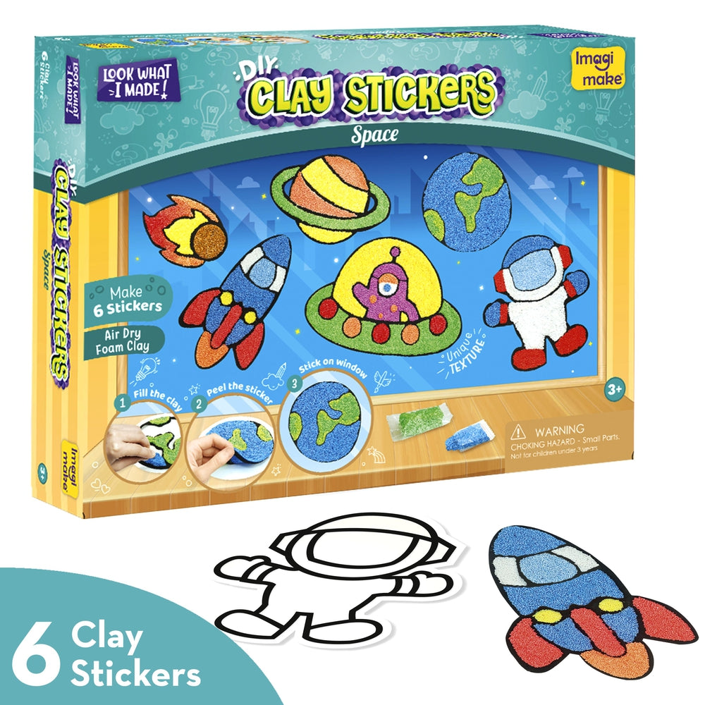 Clay Stickers - Space Adventure