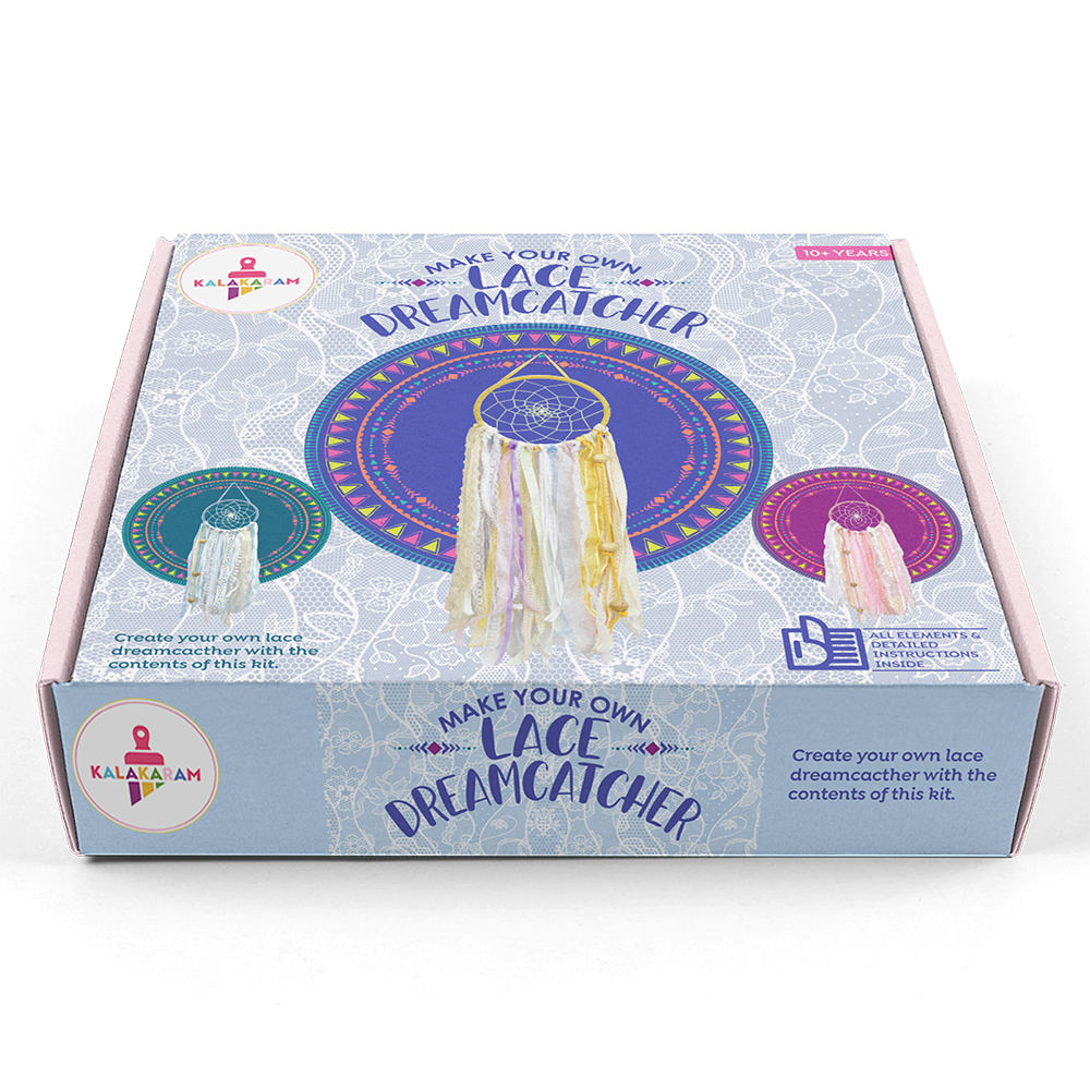 Lace Dream Catcher Making Kit, DIY Activity Kit for Kids
