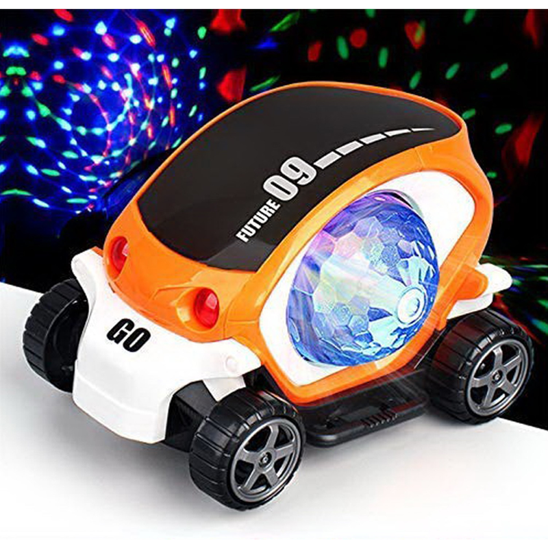 360 Degree Rotating Stunt Bump and Go Car - Multicolour