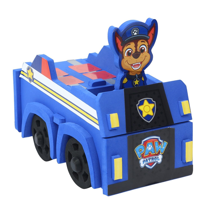 Li'l Wizards Paw Patrol Chase Build N' Play | Easy To Build 3D Foam Vehicle With Moving Wheels