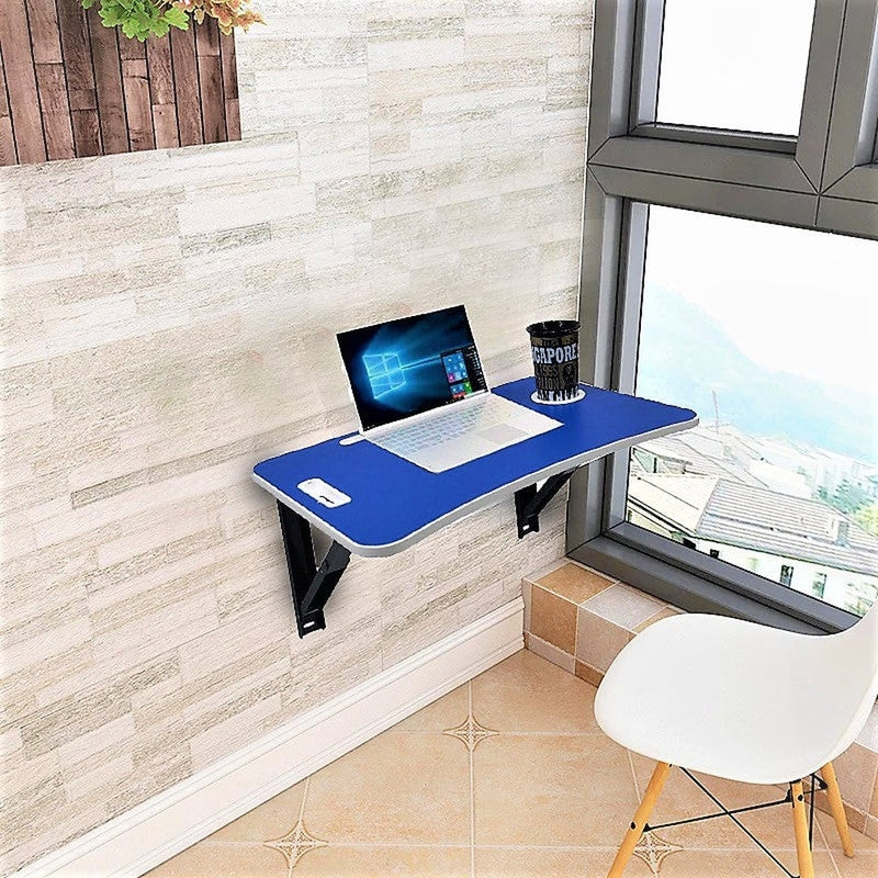 Wall Mounted Study Table With Cup & Mobile/Tablets Holders