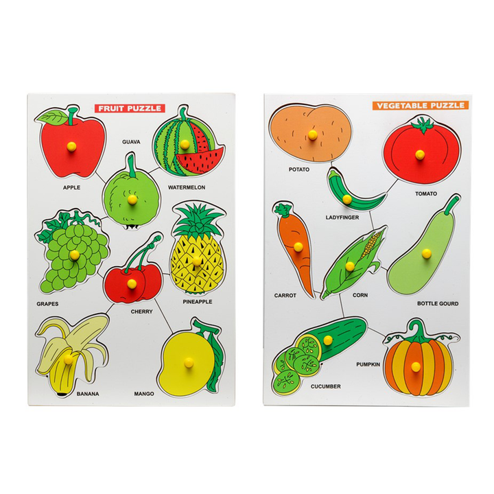 Fruit and Vegetables Wooden Puzzle for Kids