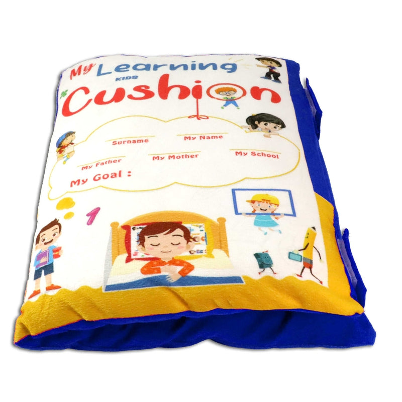 Velvet Cushion Book for Interactive Learning Experience for Kids - (Blue)