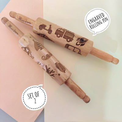 Rolling Pin Combo (Vehicle & Dino) – Set of 2