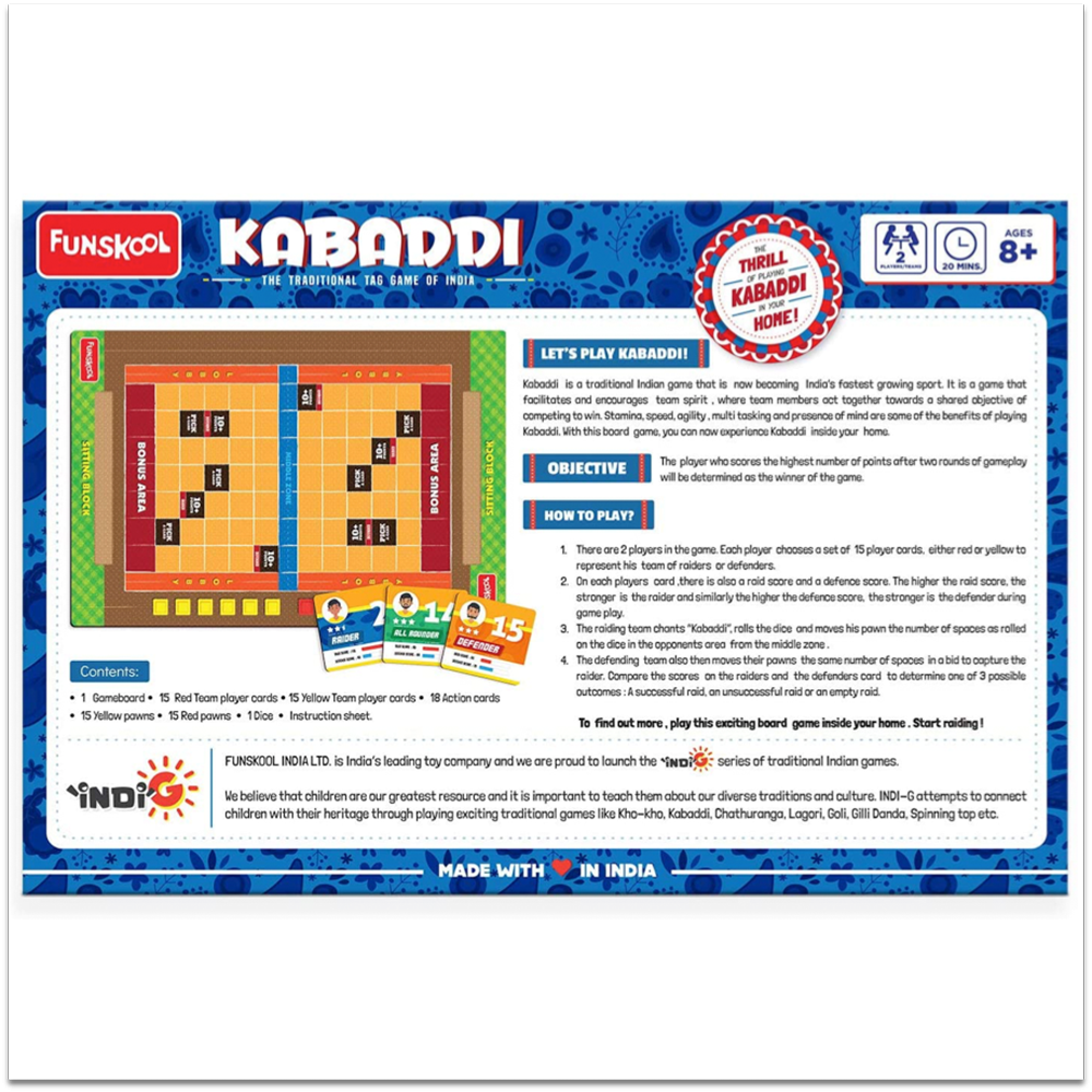 Kabaddi Board Game - Fun Action Game (Traditional Game of India)