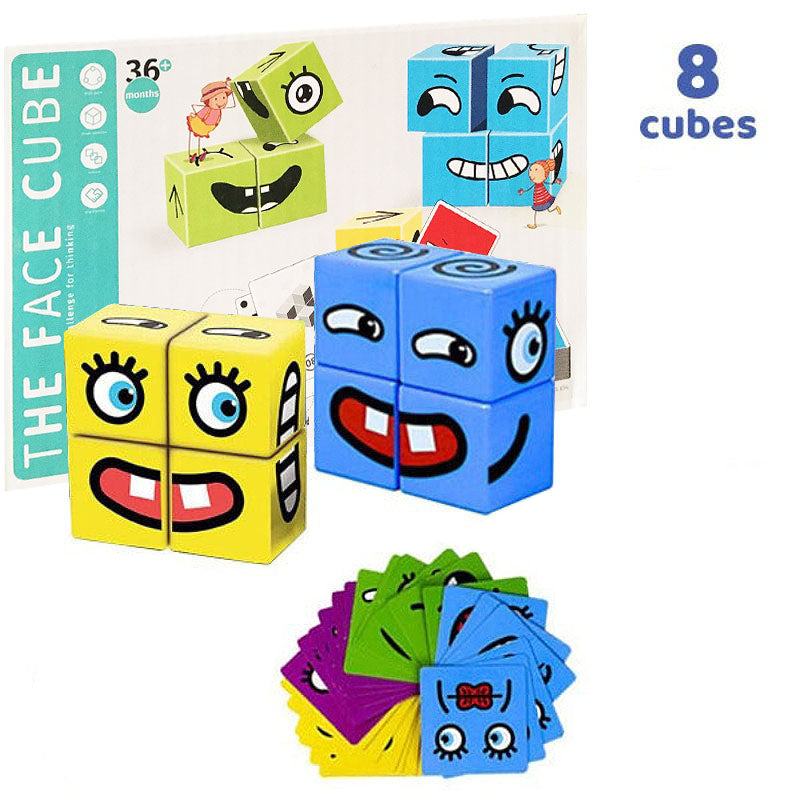 Emoji Expressions Matching Cube Game (16 pcs)