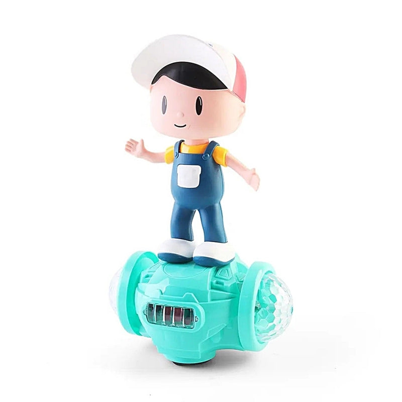 Dancing Fashion Boy Light & Sound, Stunt Scooter Battery Operated Muscial Toy Game