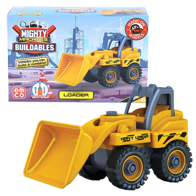 Mighty Machines Buildables-Loader| Build & Combine Vehicle| Easy To Build Pull Back & Friction Vehicle