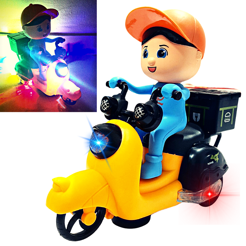 Small Bike Toys for Kids | Fast Food Motorcycle | Delivery Boy Toy | Musical & Lightning Toy