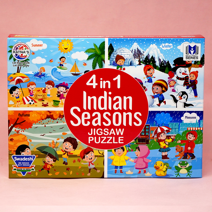 4 in 1 Indian Season Jigsaw Puzzles For Kids