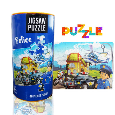 Police Theme Jigsaw Puzzle Game Multicolor (40 Pieces)