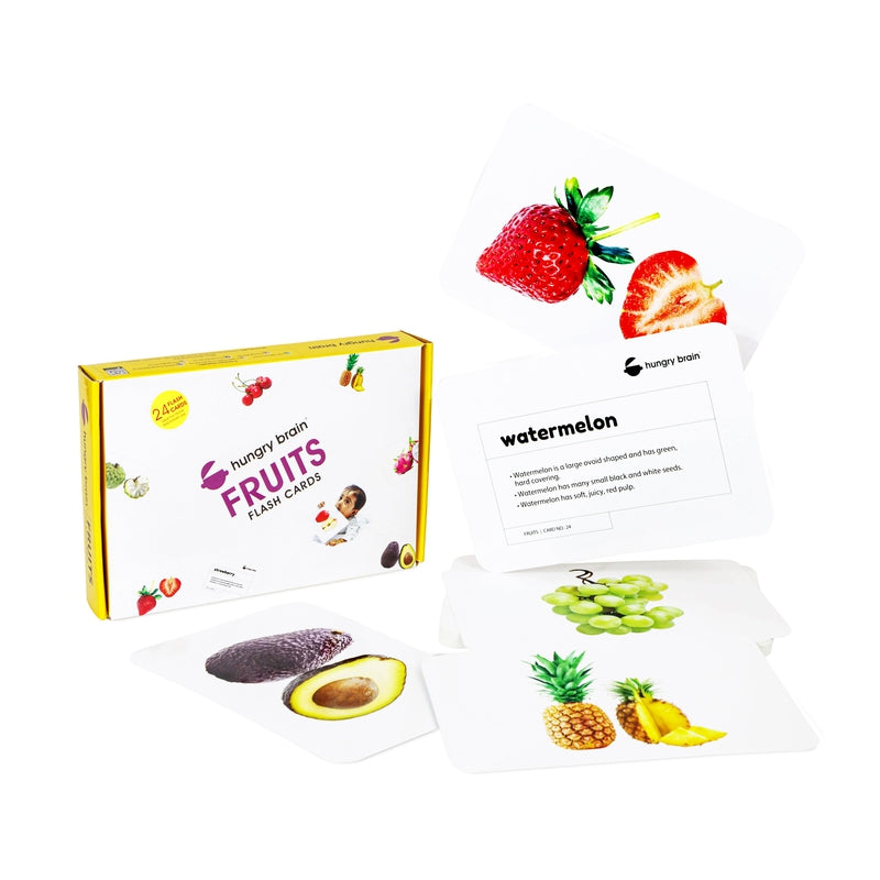 Educational Fruits Flash Cards for Kids Early Learning