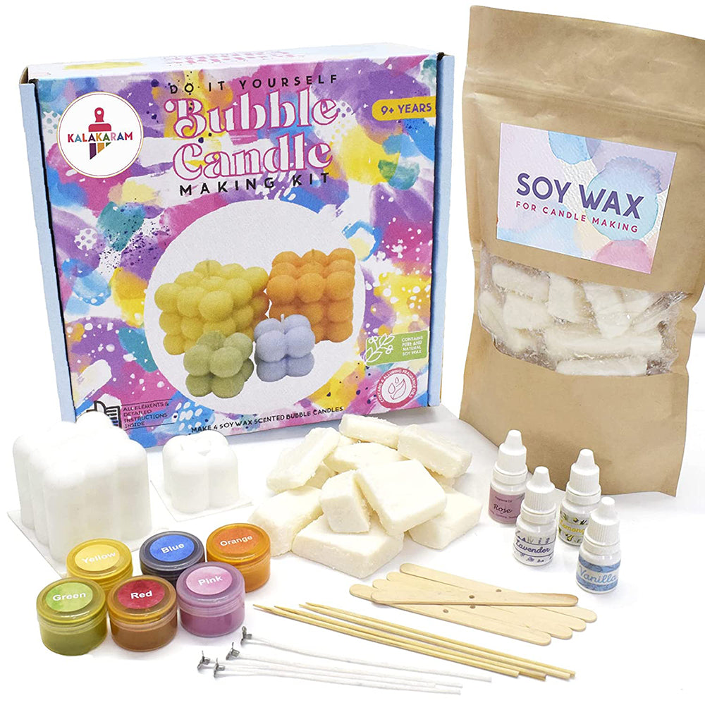 DIY Soy Wax Bubble Candle Making Kit, All in One Candle Making Kit