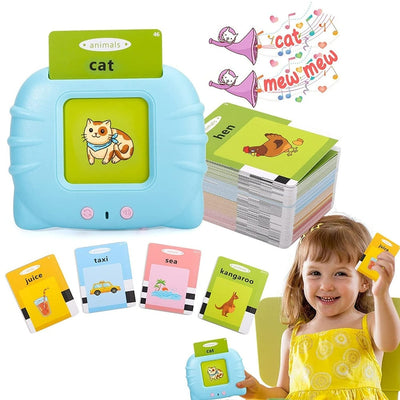 Talking Toy Flash Card Early Language Education 224 Words  for Kids Above 2-6 Years USB Rechargeable Learning Device for Toddlers Playing Cards Preschool